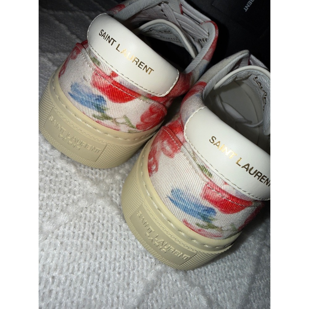 Saint Laurent Paris Floral Canvas Sneakers - Chic & Luxury EU/40 US/9-9.5‎ - Picture 4 of 13